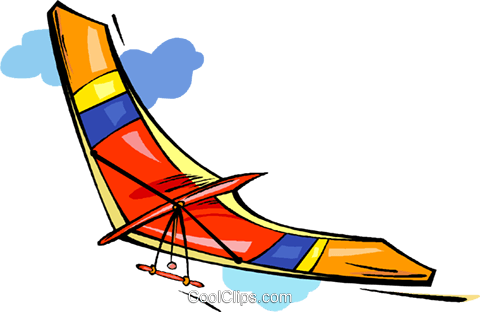 Hang Glider Royalty Free Vector Clip Art Illustration - Hang Glider Royalty Free Vector Clip Art Illustration (480x312)