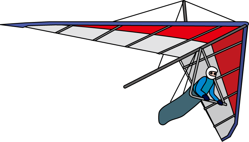 Hang Gliding Glider Wing Clip Art - Hang Glider (794x452)