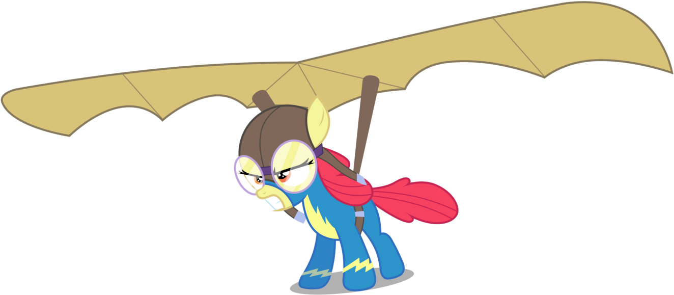 Wonderbolt Apple Bloom Hang Gliding By Brony-works - Hang Gliding (1342x594)