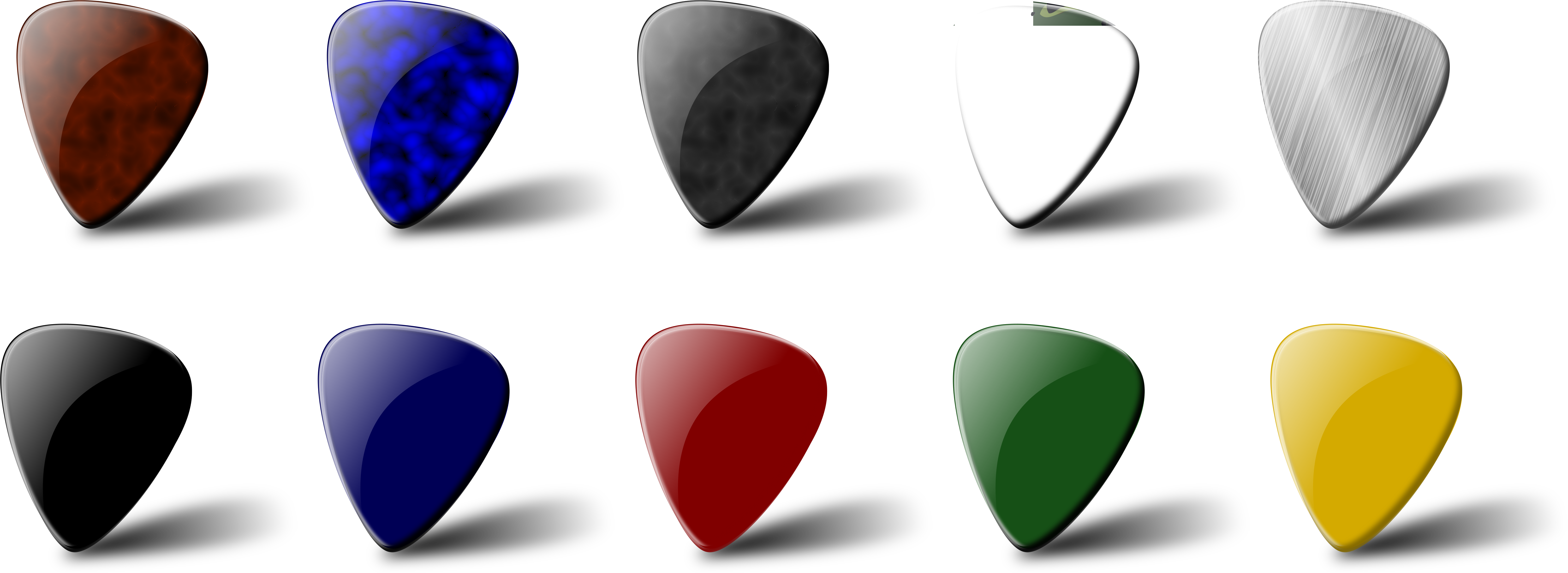 Big Image - Guitar Pick Vector (6612x2400)