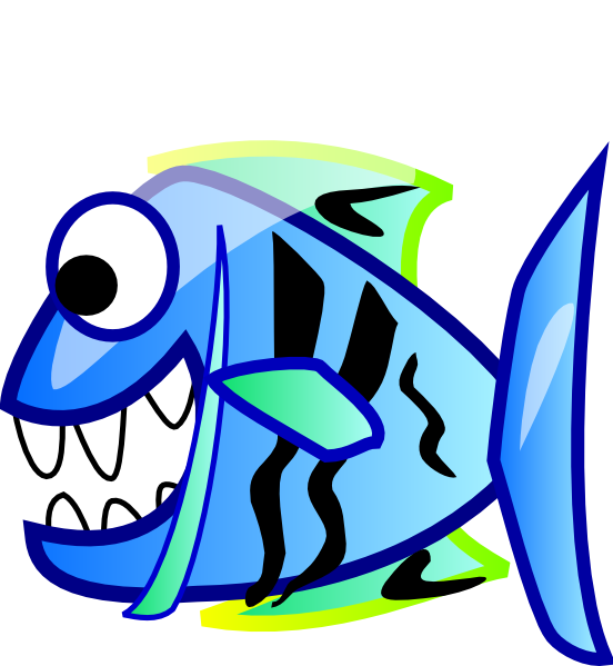 Fish Clip Art - Piranha (552x599)