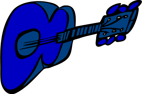 Cartoon - Guitar Clip Art (600x401)