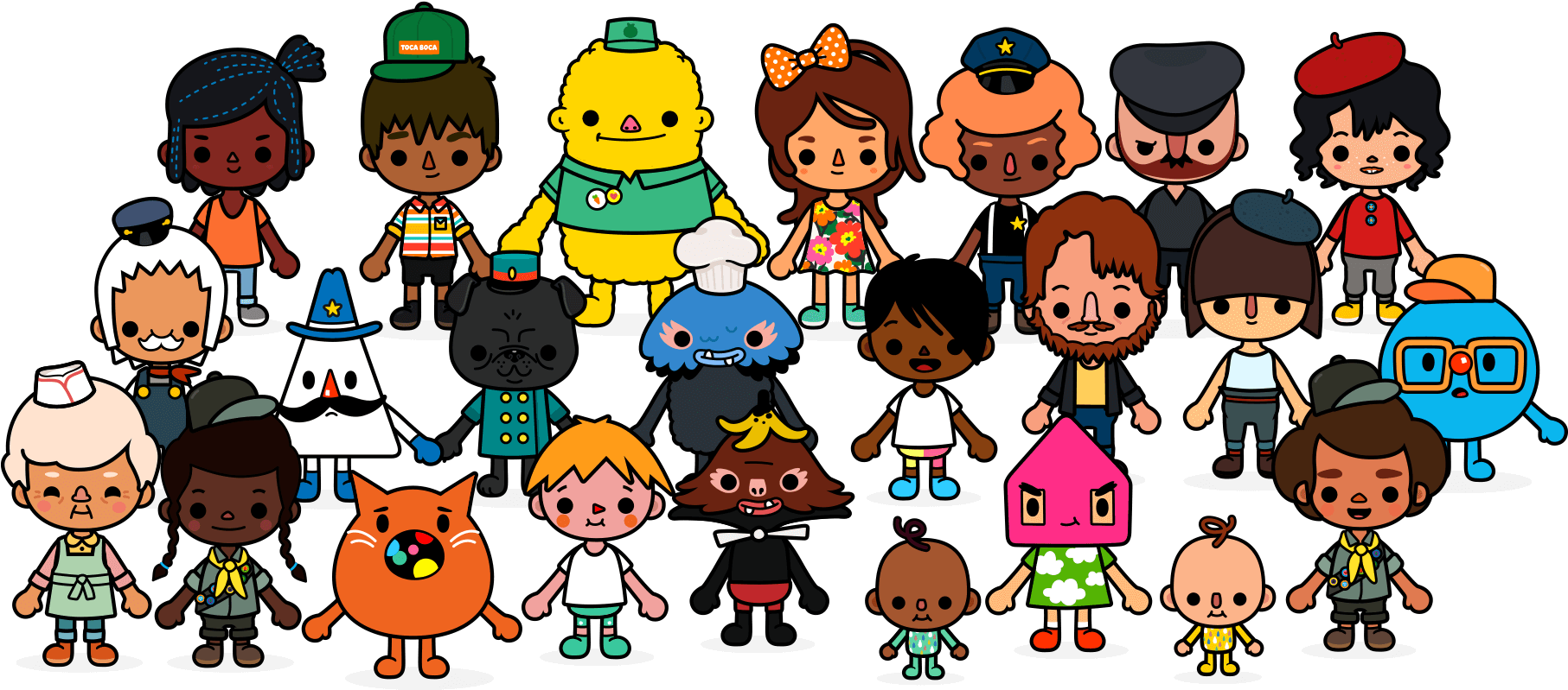 Toca Life - Town - - Toca Life Town Characters (2000x800)