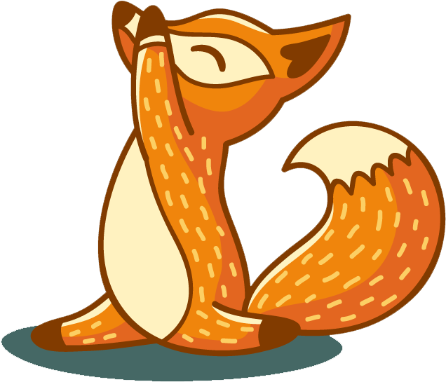 Yoga Clip Art - Yoga Fox (877x793)