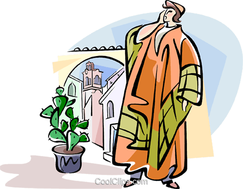 Spanish Town Crier Royalty Free Vector Clip Art Illustration - Clip Art (480x374)