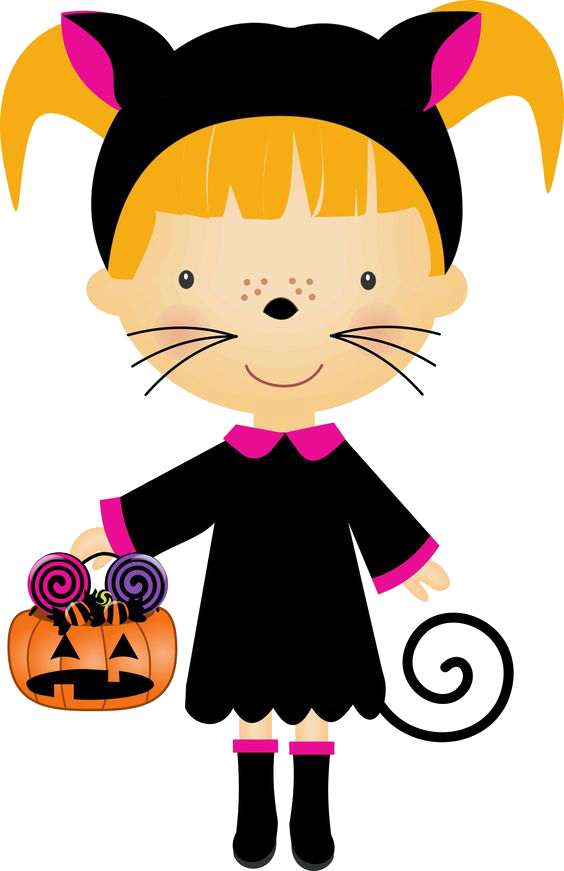 Truco O Trato - Halloween Kids Clipart (564x871)