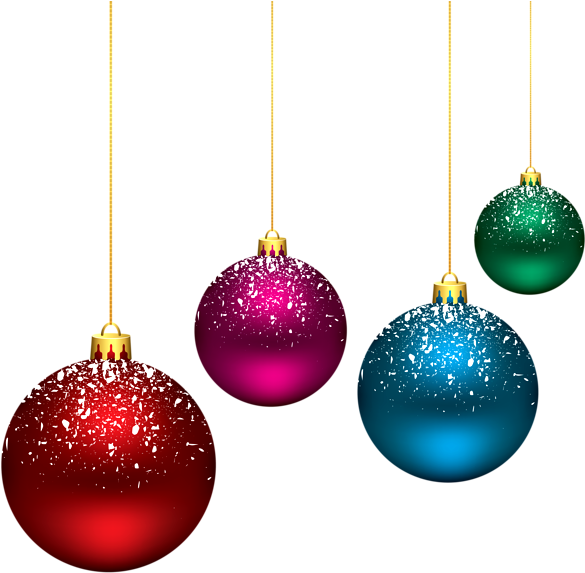 Christmas Snowy Balls Png Clip Art Image - Christmas Ball Png (600x581)