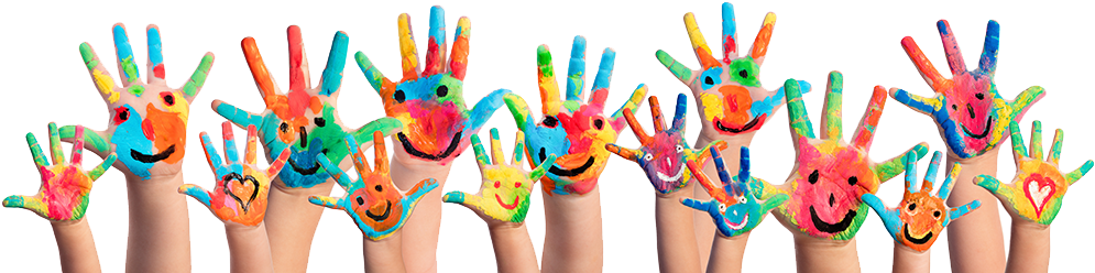 Pre-school Is To Provide An Academic, Social And Christian - Paint Hands (1000x316)