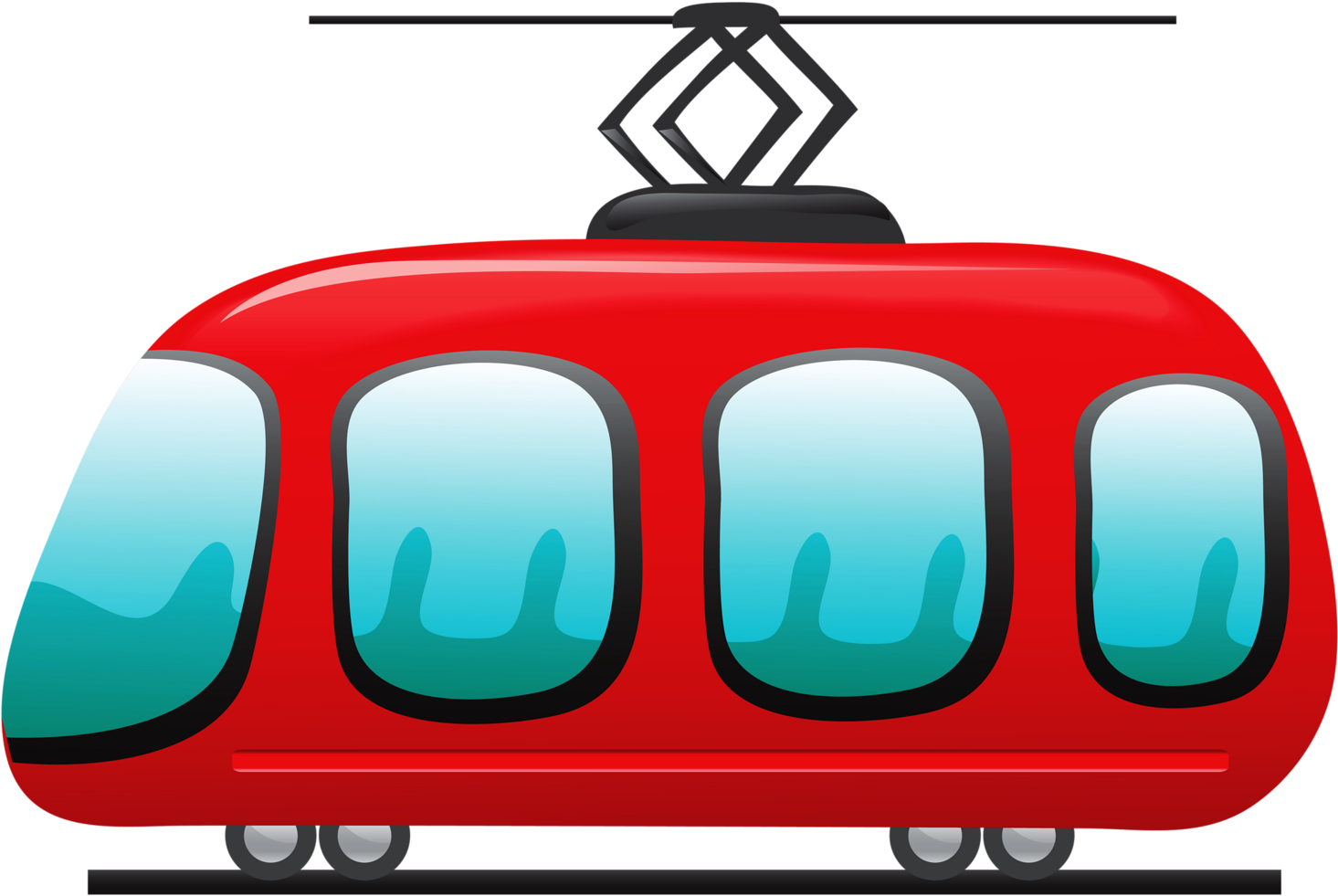 Carro, Ônibus, Metrô E Etc - Clip Art (1600x1104)