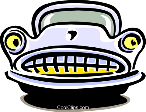 Carro Dos Desenhos Animados Livre De Direitos Vetores - Clip Art (480x369)