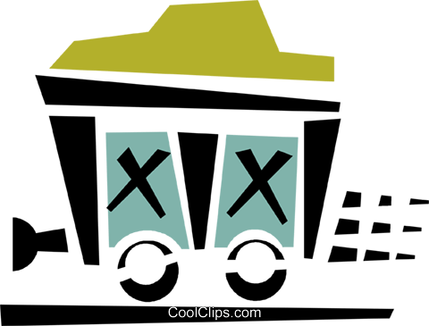 Carro De Mineração Livre De Direitos Vetores Clip Art - Graphic Design (480x365)