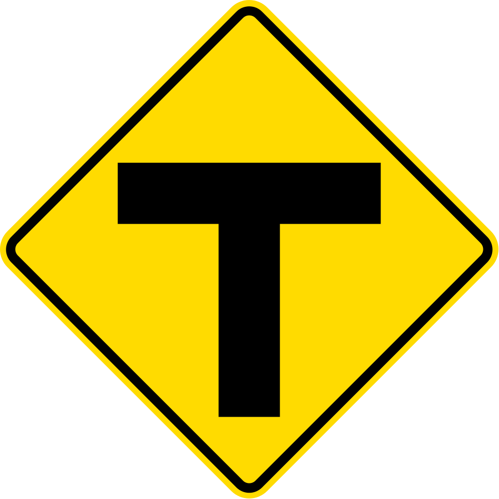 Traffic Signs Clipart For Kids - Intersection Sign (1024x1024)