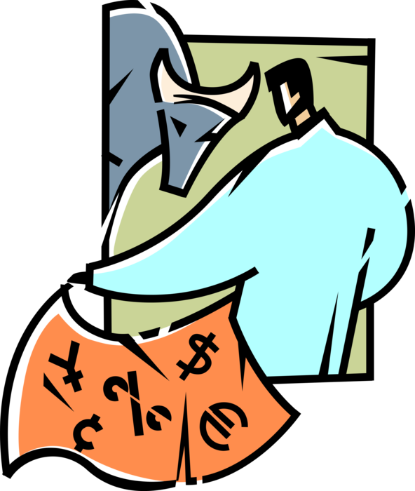 Vector Illustration Of Businessman Matador Toreador - Vector Illustration Of Businessman Matador Toreador (592x700)