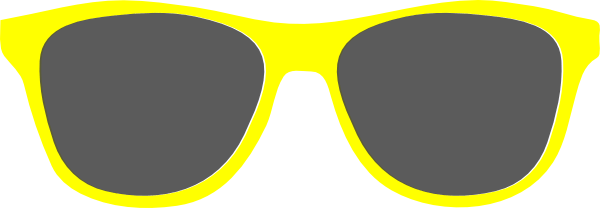 Bright Yellow Sunglasses Sunshine Clip Art At Clker - Yellow Sunglasses Clipart (600x208)