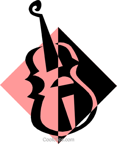 Cello Symbol Royalty Free Vector Clip Art Illustration - Clip Art (389x480)