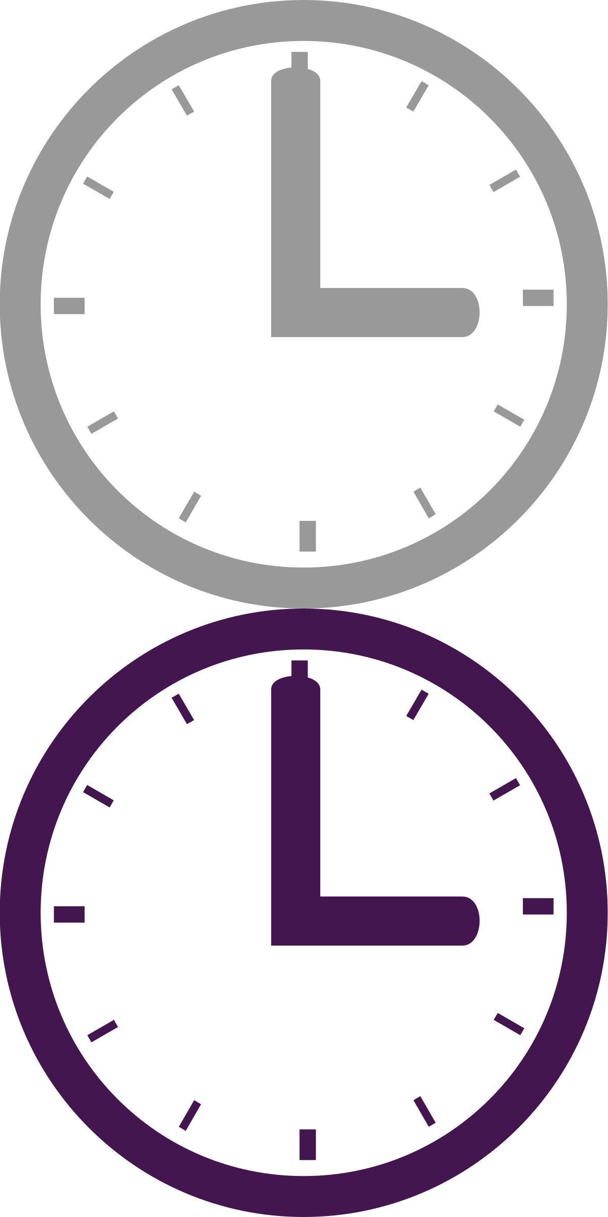 Clock Clipart Images Clipart - Clock (1200x2400)