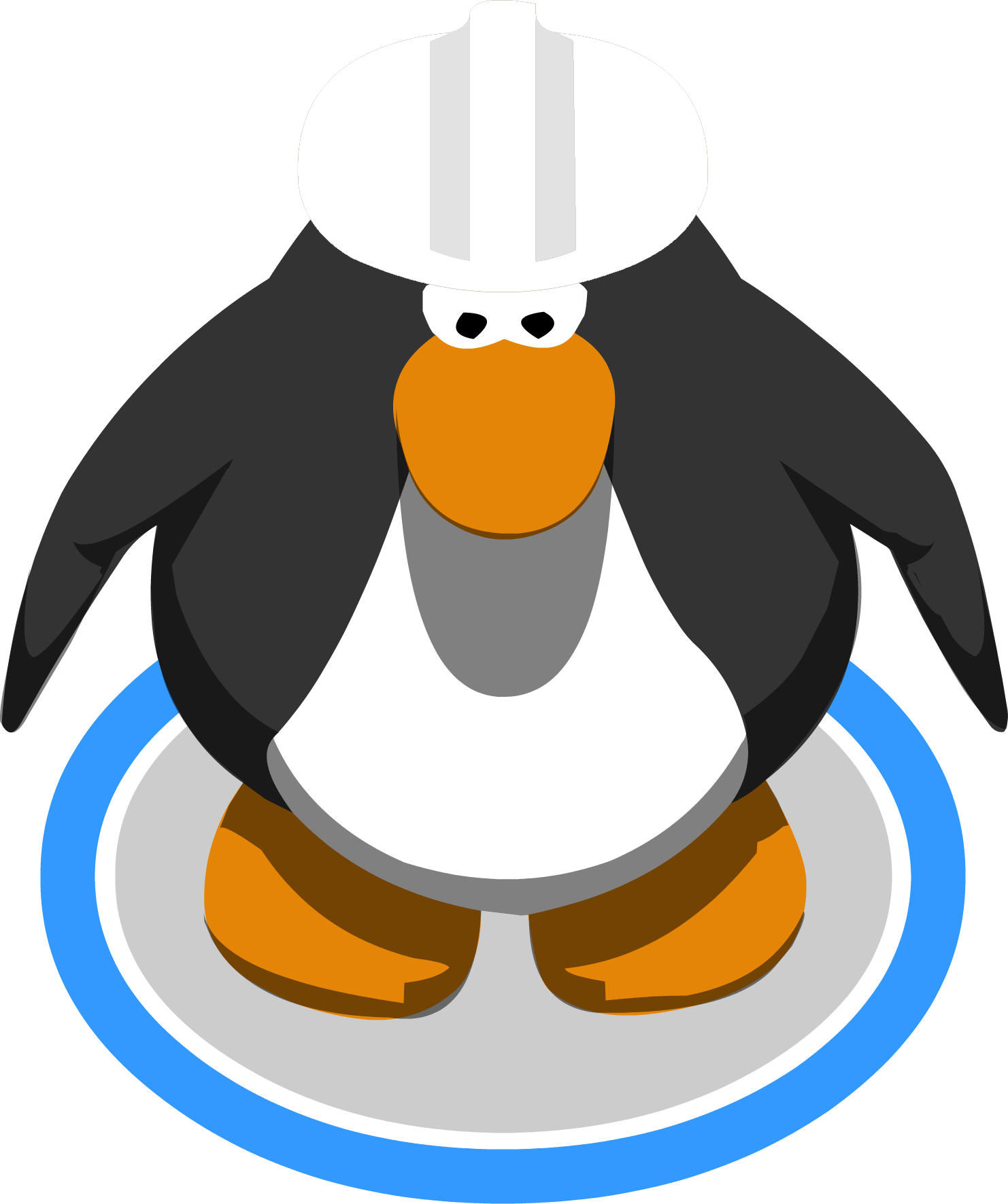 White Hard Hat Ig - Red Penguin Club Penguin (1482x1771)