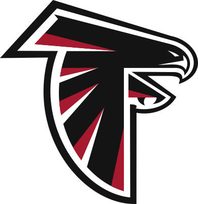 Atlanta Falcons Clipart All About - Falcons Logo Black And White (390x402)