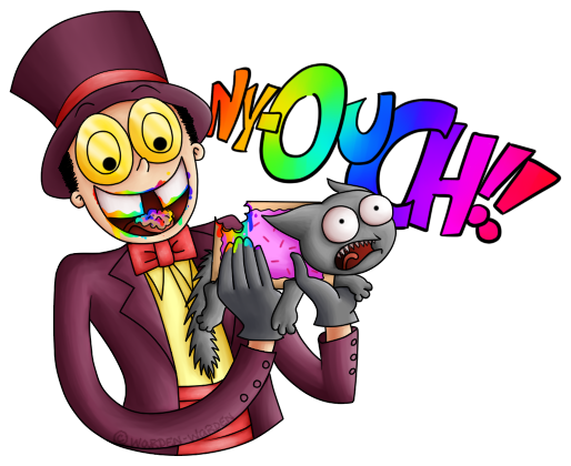 Nyan Nyan Ny Ouch By Cadillac Blood - Cartoon (514x420)