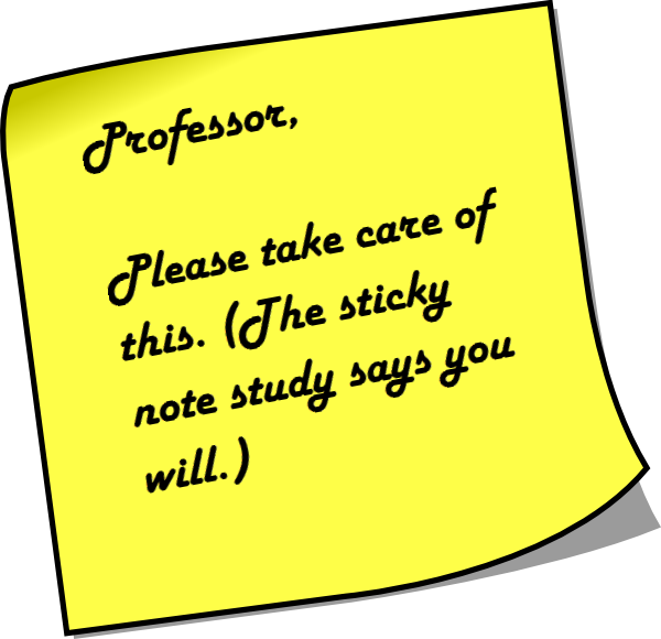 Yellow Sticky Note With Professor, Please Take Care - Cute Cartoon Good Morning Quotes (600x580)