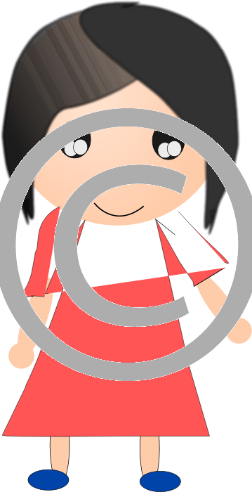 Girl In Red Dress - Clip Art (359x700)