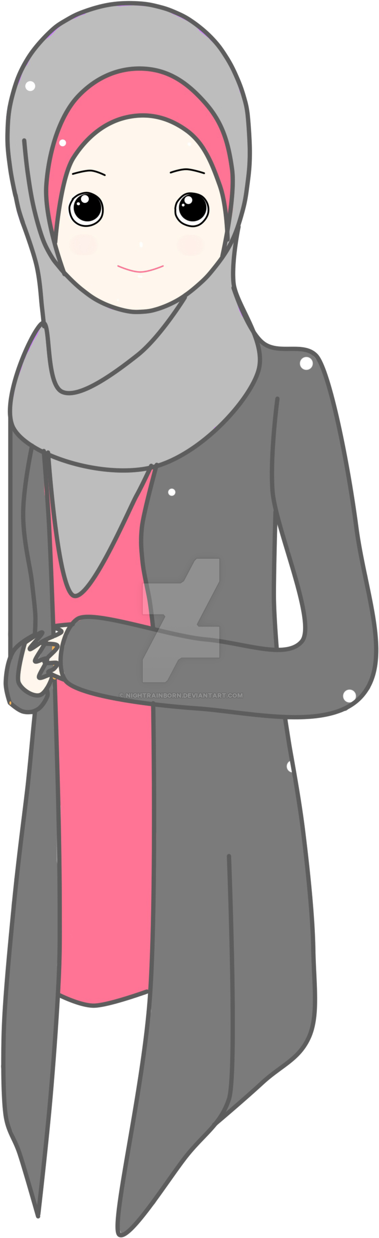 Muslim Girl - Muslim Girl Png (900x2544)