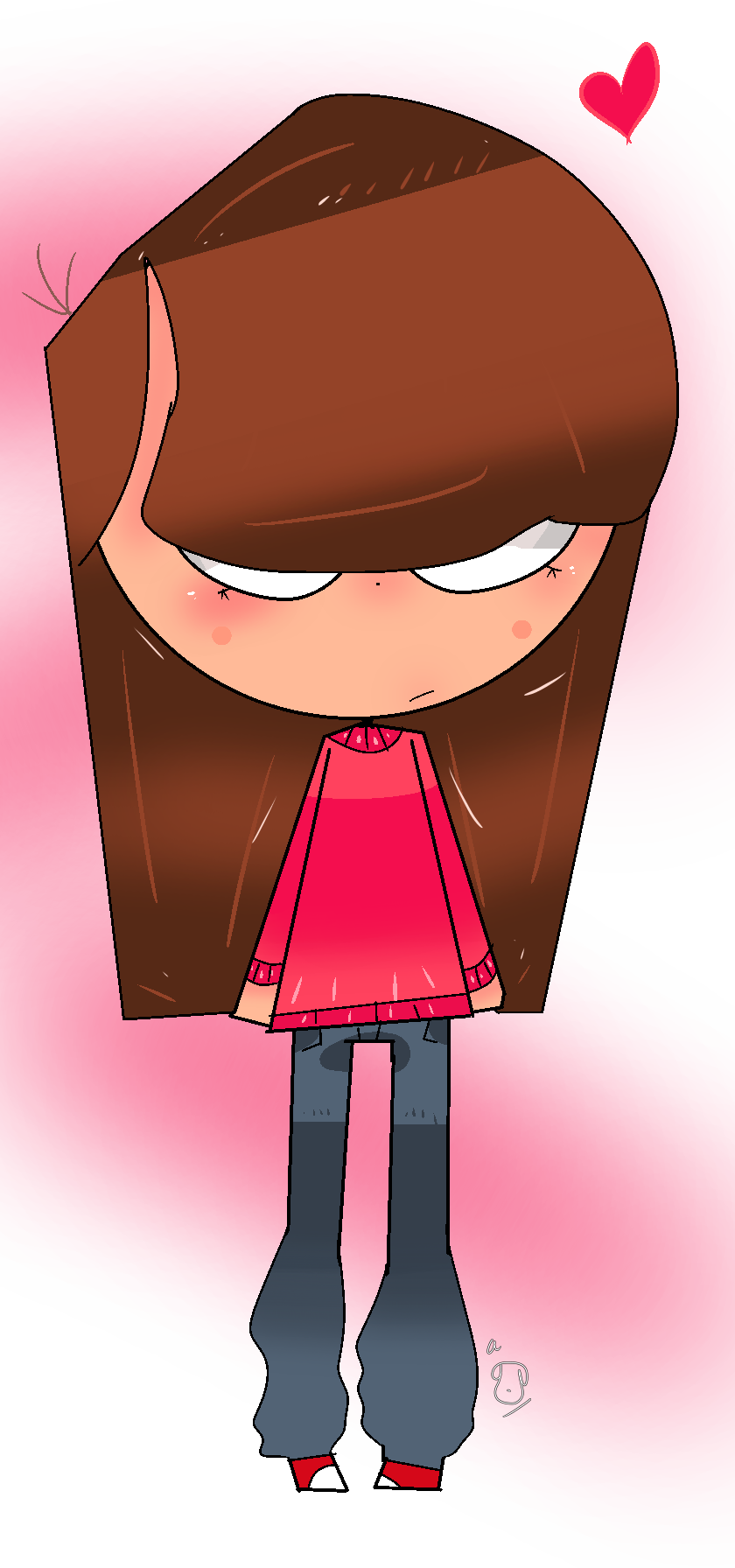Unknown Girl - Cartoon (840x1792)