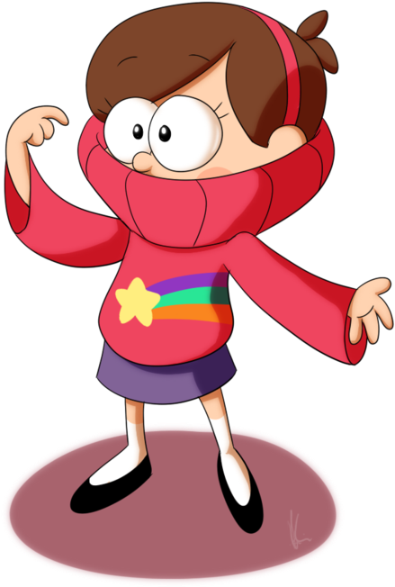 Mabel Pines Dipper Pines Wendy Red Pink Cartoon Vertebrate - Gravity Falls (600x719)