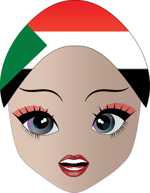 Pretty Sudanese Girl Smiley Emoticon - Pretty Sudanese Girl Smiley Emoticon (512x660)