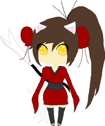Fox Girl Ninja Warrior Neko By Sherubiigd - Sasuke (414x456)