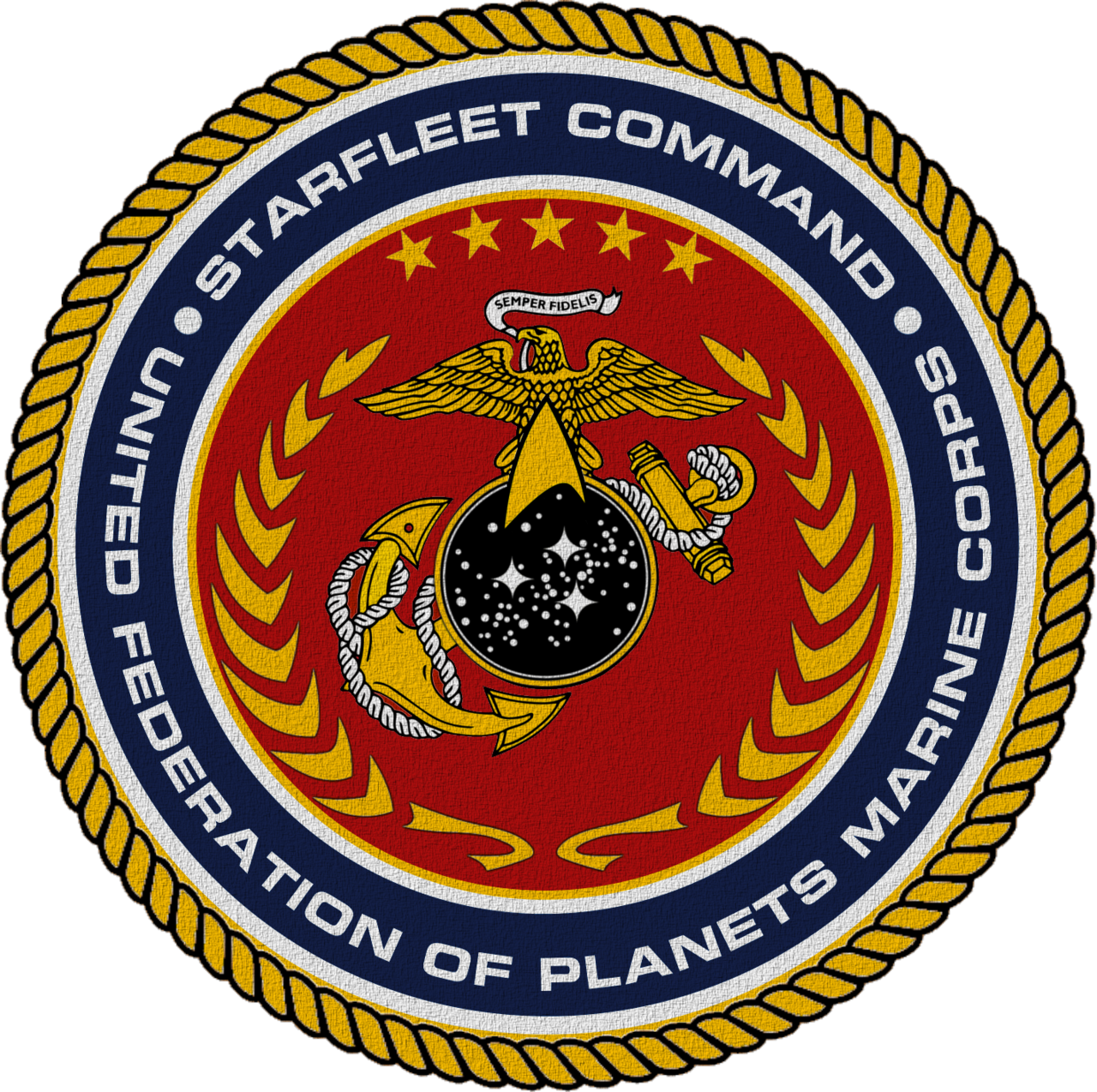 Semper Fi Logo Vector - United Federation Of Planets (1280x1274)