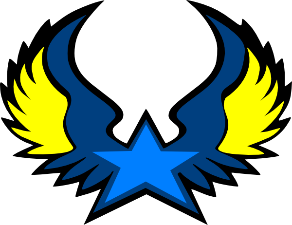 Star With Wings Symbol (600x462)