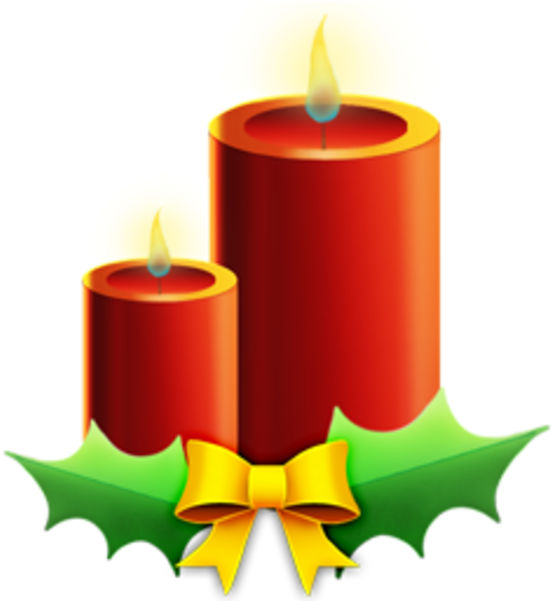 Candle With Ribbon For Christmas (600x600)