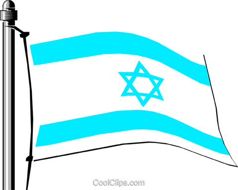 Israel Flag Royalty Free Vector Clip Art Illustration - Israel Flag (480x385)