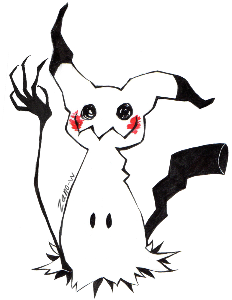 Ink Mimikyu By Zano-w - Cartoon (786x1017)