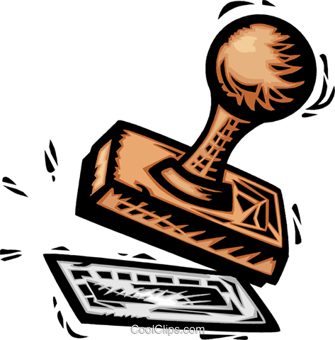 Rubber Stamp Royalty Free Vector Clip Art Illustration - Stamp Act Clip Art (473x480)