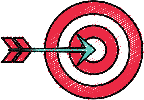 Target With Arrow Icon Illustration - Arrow For Target (550x550)