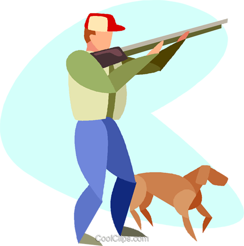 Hunting Royalty Free Vector Clip Art Illustration - Hunting Clip Art (477x480)