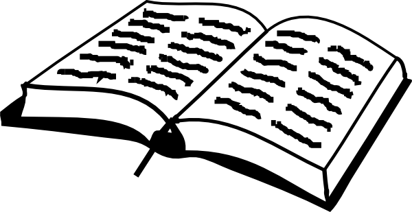 Free Bible Clipart - Bible And Cross (600x309)