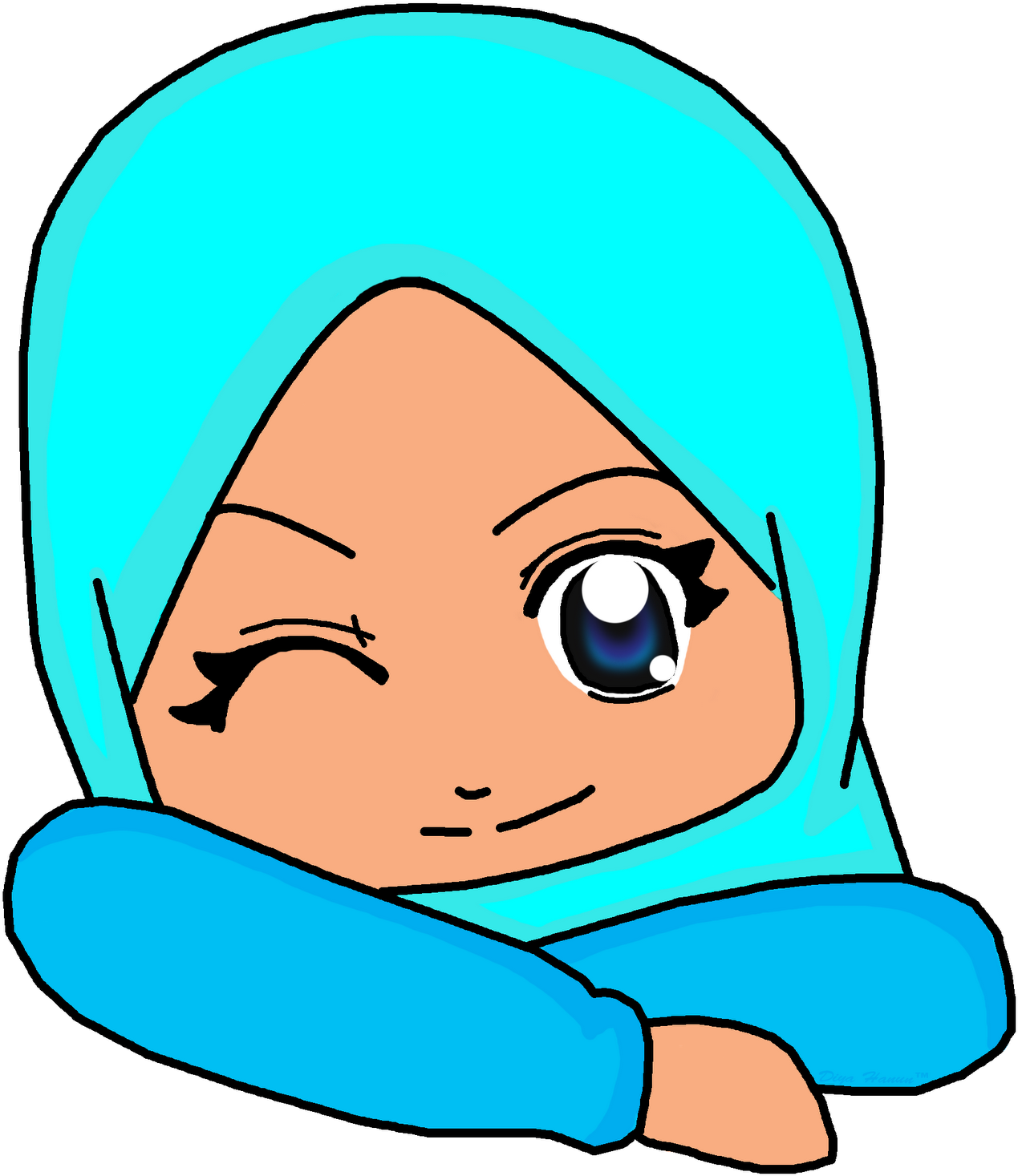Muslim Cartoon Islam - Lucu Muslimah (1427x1600)