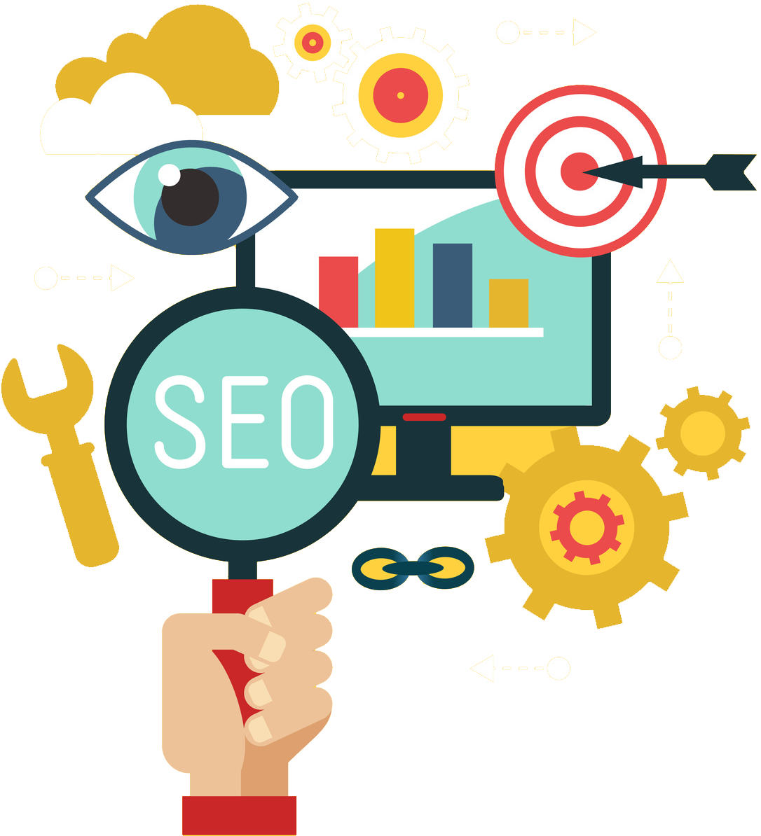 Services - Digital Marketing Vector Png (1376x1381)