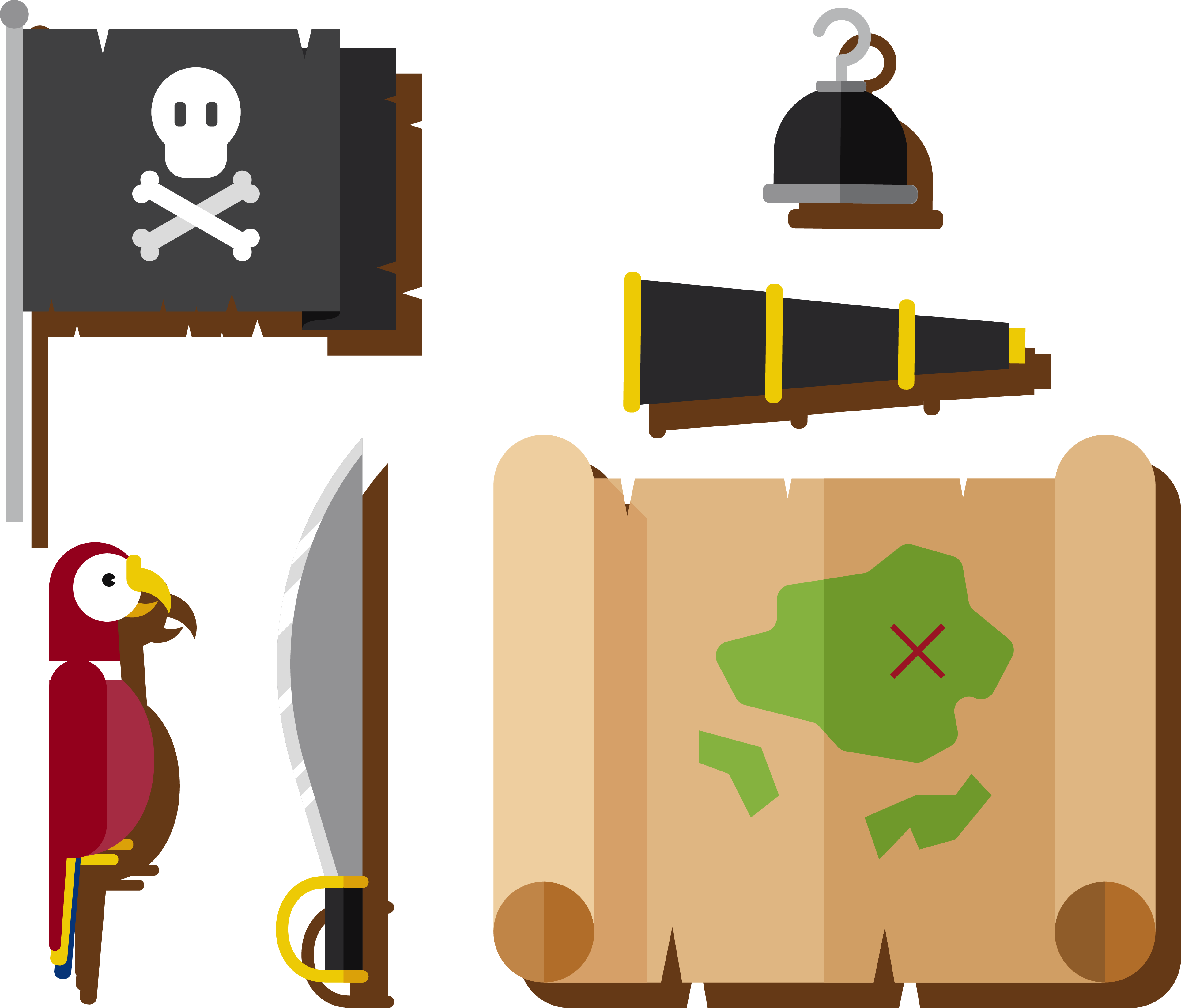 Pirate Map Vector - Pirate (3856x3290)