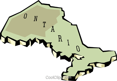 Ontario Map Royalty Free Vector Clip Art Illustration - Map Of Ontario Cool (480x335)