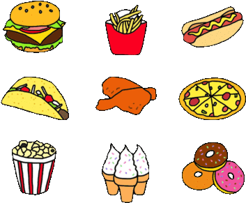 Animated Food - Cartoon Food (400x321)