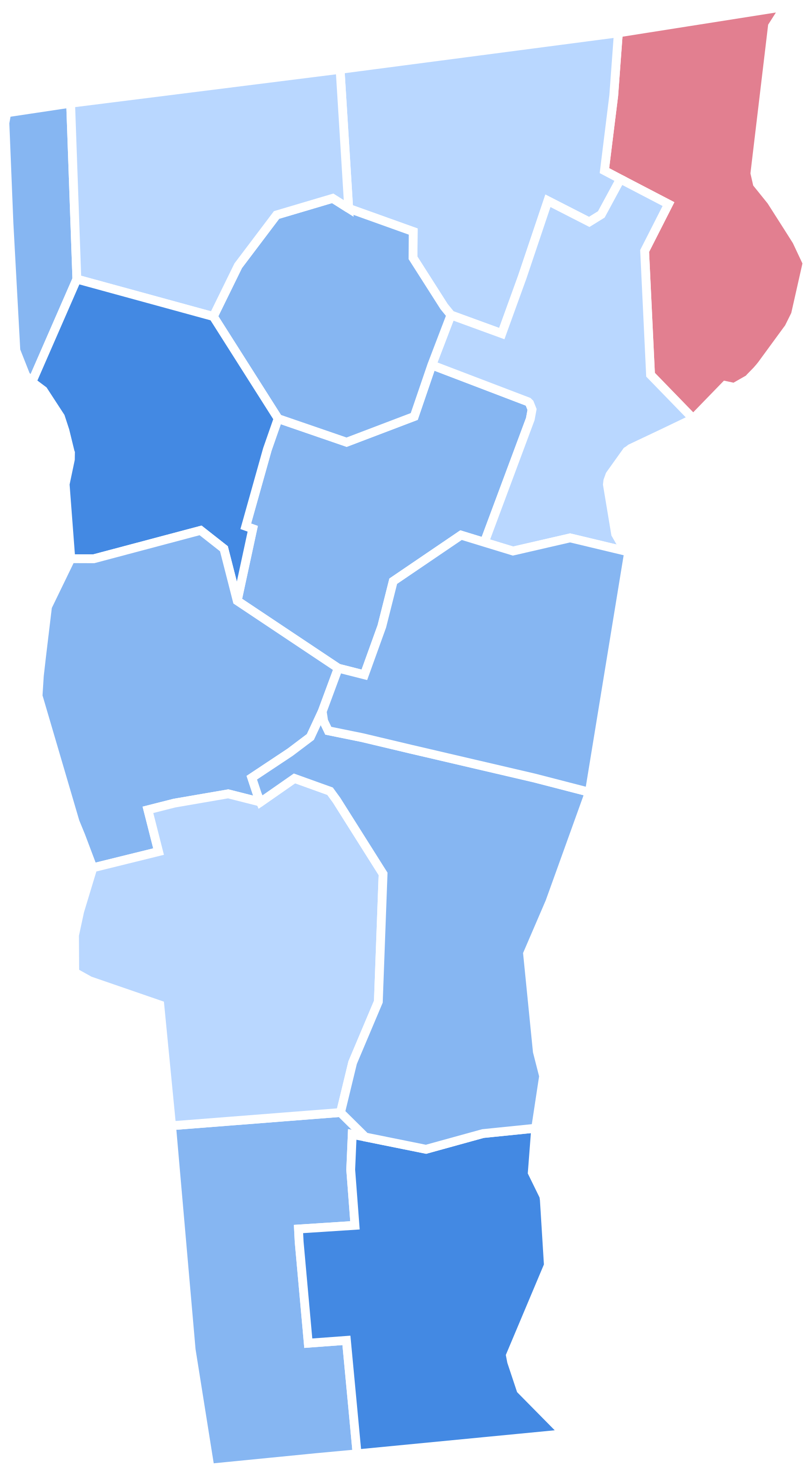 132 × 240 Pixels - Vermont 2016 Election Results (2000x3630)
