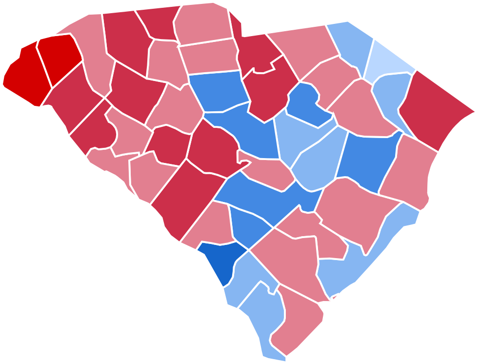 South Carolina Presidential Election Results - South Carolina 2016 Election Results (1011x768)