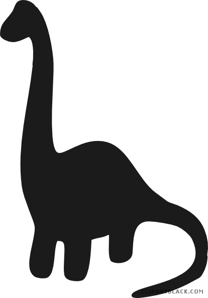 Dinosaur Animal Free Black White Clipart Images Clipartblack - Dinosaur Silhouette (414x594)