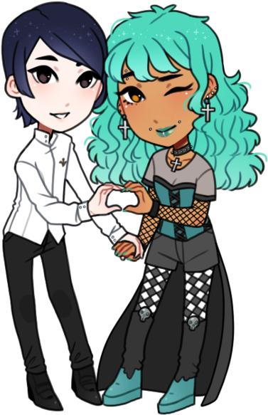 The Aesthetic Beauty In Goth By Berrieblosym - Cartoon (400x595)