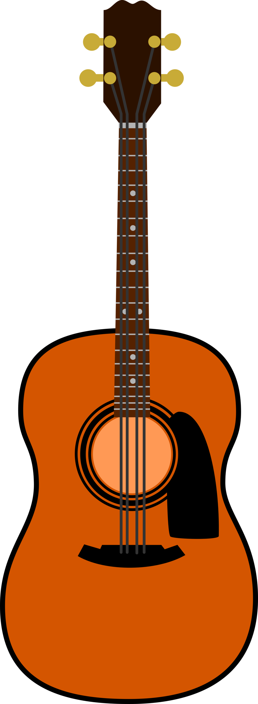 Acoustic Bass Guitar Cutie Mark By 0nautile18e26 - Guitar Flat Design Png (900x2452)