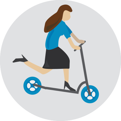 Personne En Trottinette - Kick Scooter (420x420)